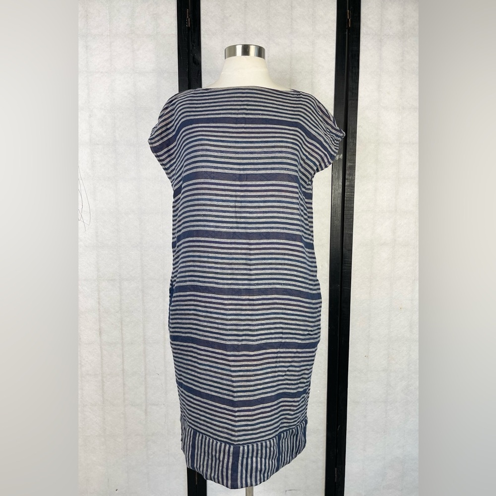 Ace & Jig Navy and White Striped Midi Dress